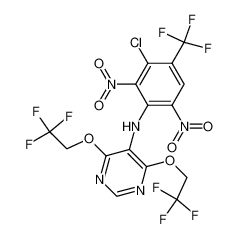N-(3'-chloro-2',6'-dinitro-4'-trifluoromethylphenyl)-5-amino-4,6-ditrifluoroethoxypyrimidine_96834-29-6