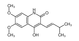 4-Hydroxy-6,7-dimethoxy-3-((E)-3-methyl-but-1-enyl)-1H-quinolin-2-one_96838-71-0