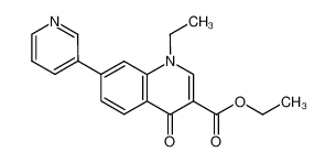 ethyl 1,4-dihydro-1-ethyl-7-(3-pyridinyl)4-oxo-3-quinolinecarboxylate_96842-07-8