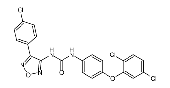 1-(4-(4-chlorophenyl)-1,2,5-oxadiazol-3-yl)-3-(4-(2,5-dichlorophenoxy)phenyl)urea_96842-28-3
