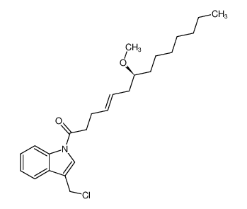 (E)-(S)-1-(3-Chloromethyl-indol-1-yl)-7-methoxy-tetradec-4-en-1-one_96845-23-7
