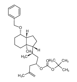 Carbonic acid (S)-1-[(R)-2-((1R,3aR,4S,7aR)-4-benzyloxy-7a-methyl-octahydro-inden-1-yl)-propyl]-3-methyl-but-3-enyl ester tert-butyl ester_96845-39-5