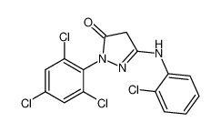 5-((2-chlorophenyl)amino)-2-(2,4,6-trichlorophenyl)-2,4-dihydro-3H-pyrazol-3-one_96860-14-9
