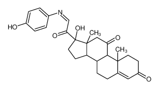 (8S,9S,10R,13S,14S,17R)-17-hydroxy-17-[2-(4-hydroxyphenyl)iminoacetyl]-10,13-dimethyl-1,2,6,7,8,9,12,14,15,16-decahydrocyclopenta[a]phenanthrene-3,11-dione_96869-58-8