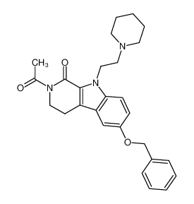 2-acetyl-6-benzyloxy-9-(2-piperidin-1-yl-ethyl)-2,3,4,9-tetrahydro-β-carbolin-1-one_96869-61-3