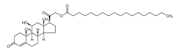 Pregn-4-ene-3,20-dione, 11-hydroxy-21-[(1-oxooctadecyl)oxy]-, (11β)-_96887-49-9