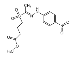5-(p-Nitro-phenylhydrazono)-4-thia-hexancarbonsaeure-(1)-methylester-4.4-dioxid_96932-68-2