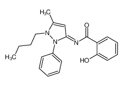 N-(1-butyl-5-methyl-2-phenylpyrazol-3-ylidene)-2-hydroxybenzamide_96935-37-4