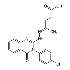 4-(2-(3-(4-chlorophenyl)-4-oxo-3,4-dihydroquinazolin-2-yl)hydrazono)pentanoic acid_96939-79-6