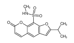 2-Isopropyl-7-oxo-7H-furo[3,2-g]chromene-9-sulfonic acid methylamide_96944-56-8