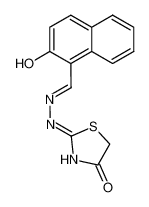 2-hydroxy-naphthalene-1-carbaldehyde (4-oxo-thiazolidin-2-ylidene)-hydrazone_96954-39-1