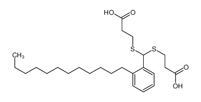 3-[2-carboxyethylsulfanyl-(2-dodecylphenyl)methyl]sulfanylpropanoic acid_96964-39-5