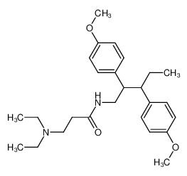 N-[2,3-Bis-(4-methoxy-phenyl)-pentyl]-3-diethylamino-propionamide_96967-82-7