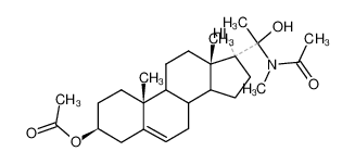 17ξ-Jod-20-(N-acetyl-methylamino)-17ξ-Δ5-pregnendiol-(3β,20)-acetat-(3)_96967-93-0