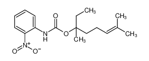 Carbanilic acid, o-nitro-, 1-ethyl-1,5-dimethyl-4-hexenyl ester_96977-78-5