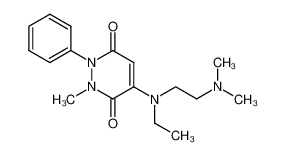 4-[(2-dimethylamino-ethyl)-ethyl-amino]-2-methyl-1-phenyl-1,2-dihydro-pyridazine-3,6-dione_96978-21-1