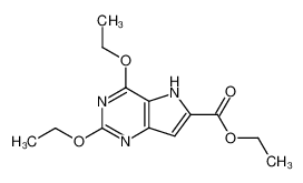 2,4-diethoxy-5H-pyrrolo[3,2-d]pyrimidine-6-carboxylic acid ethyl ester_96986-15-1