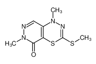 4,7-dimethyl-2-methylthio-4H-pyridazino(4,5-e)(1,3,4)thiadiazin-8(7H)-one_96988-24-8