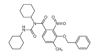 N,N'-Dicyclohexyl-N-(2-nitro-3-benzyloxy-4-methylbenzoyl)-harnstoff_97013-81-5