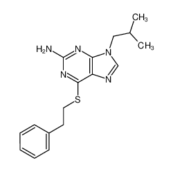 9-isobutyl-6-phenethylsulfanyl-9H-purin-2-ylamine_97019-58-4
