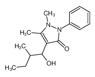 4-(1-hydroxy-2-methyl-butyl)-1,5-dimethyl-2-phenyl-1,2-dihydro-pyrazol-3-one_97020-52-5