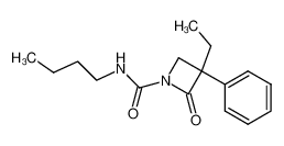 3-ethyl-2-oxo-3-phenyl-azetidine-1-carboxylic acid butylamide_97020-54-7