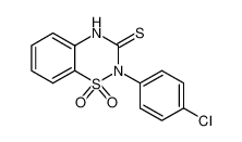 2-(4-Chlor-phenyl)-3-thioxo-3,4-dihydro-benzo(e)1,2,4-thiadiazin-1,1-dioxid_97027-39-9