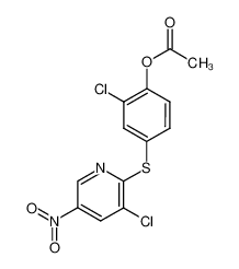 2-(3-Chlor-4-acetoxy-phenylmercapto)-3-chlor-5-nitro-pyridin_97028-23-4