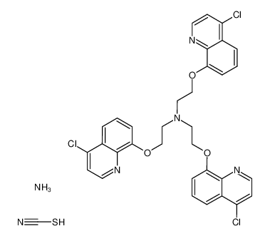 thiocyanic acid compound with tris(2-((4-chloroquinolin-8-yl)oxy)ethyl)amine and ammonia (1:1:1)_97032-90-1