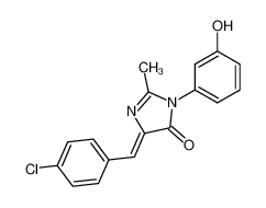 5-[1-(4-Chloro-phenyl)-meth-(Z)-ylidene]-3-(3-hydroxy-phenyl)-2-methyl-3,5-dihydro-imidazol-4-one_97048-98-1