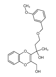 α-methyl-α-(2-((3-methoxyphenyl)methoxy)ethyl)-1,4-benzodioxin-2,3-dimethanol_97051-65-5