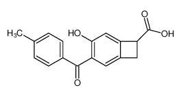 4-hydroxy-3-(4-methylbenzoyl)bicyclo[4.2.0]octa-1,3,5-triene-7-carboxylic acid_97052-38-5