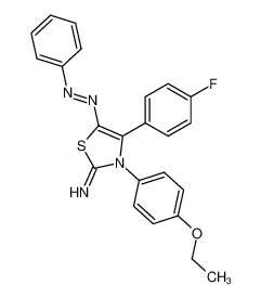 3-(4-Ethoxy-phenyl)-4-(4-fluoro-phenyl)-5-phenylazo-3H-thiazol-2-ylideneamine_97052-83-0