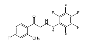 1-(4-fluoro-2-methylphenyl)-2-(2-(perfluorophenyl)hydrazineyl)ethan-1-one_97052-93-2