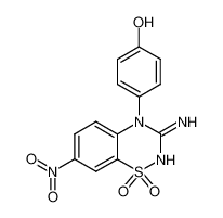 4-(3-amino-7-nitro-1,1-dioxo-1H-1λ6-benzo[1,2,4]thiadiazin-4-yl)-phenol_97061-76-2
