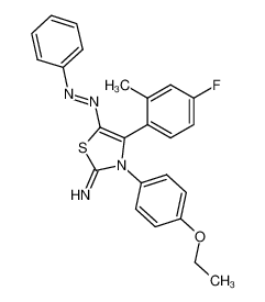 3-(4-ethoxyphenyl)-4-(4-fluoro-2-methylphenyl)-2-imino-5-phenylazothiazole_97064-82-9
