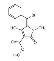 5-(α-Brombenzyliden)-4-hydroxy-1-methyl-3-pyrrolin-3-carbonsaeuremethylester_97066-54-1