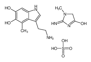 3-(2-aminoethyl)-4-methyl-1H-indole-5,6-diol,2-amino-3-methyl-4H-imidazol-5-one,sulfuric acid_97073-66-0