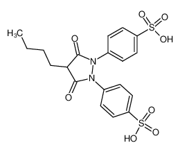 4,4'-(4-butyl-3,5-dioxo-pyrazolidine-1,2-diyl)-bis-benzenesulfonic acid_97078-47-2