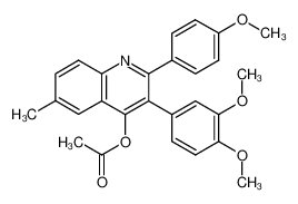 4-Acetoxy-6-methyl-2-(4-methoxy-phenyl)-3-(3,4-dimethoxy-phenyl)-chinolin_97083-08-4