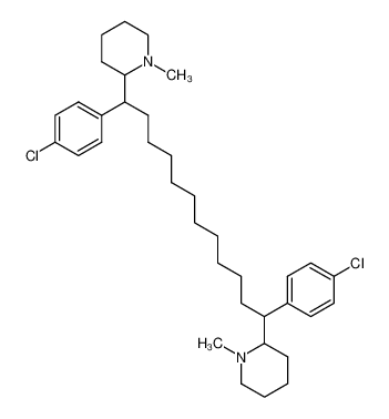 1,1'-dimethyl-2,2'-[1,12-bis-(4-chloro-phenyl)-dodecane-1,12-diyl]-bis-piperidine_97086-24-3