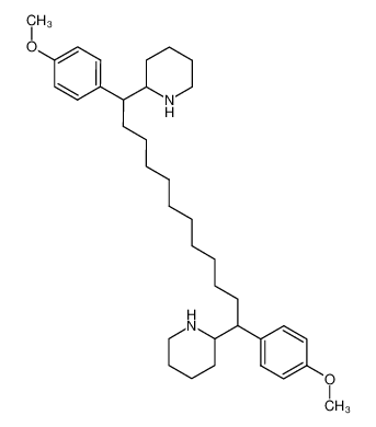 2,2'-[1,12-bis-(4-methoxy-phenyl)-dodecane-1,12-diyl]-bis-piperidine_97086-36-7
