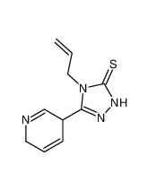 4-allyl-5-(3,6-dihydropyridin-3-yl)-2,4-dihydro-3H-1,2,4-triazole-3-thione_97095-80-2