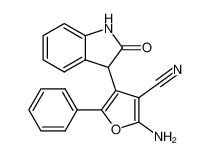 2-Amino-4-(2-oxo-2,3-dihydro-1H-indol-3-yl)-5-phenyl-furan-3-carbonitrile_97100-24-8