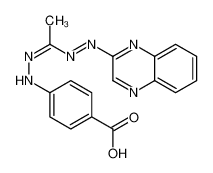 4-[2-[1-(quinoxalin-2-yldiazenyl)ethylidene]hydrazinyl]benzoic acid_97108-43-5