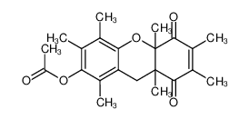 7-acetoxy-2,3,4a,5,6,8,9a-heptamethyl-9,9a-dihydro-4aH-xanthene-1,4-dione_97116-42-2