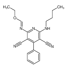 N-(6-Butylamino-3,5-dicyano-4-phenyl-pyridin-2-yl)-formimidic acid ethyl ester_97119-00-1