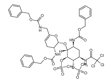 2',3,6'-Tris-N-(benzyloxycarbonyl)-5,6-bis-O-(methylsulfonyl)-1-N-(trichloracetyl)sisamin_97119-59-0