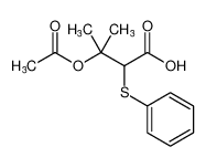 Butanoic acid, 3-(acetyloxy)-3-methyl-2-(phenylthio)-_97125-35-4