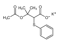 potassium 3-acetoxy-3-methyl-2-(phenylthio)butanoate_97125-36-5